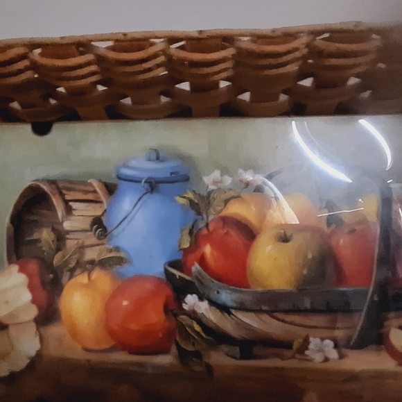 Wall Basket /Tray W/Fruit Picture - Picture 2 of 4